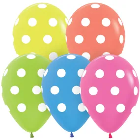 11 inch SEMPERTEX POLKA DOTS - NEON