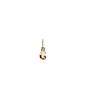 14k Gold Alphabet Soup "G" Charm