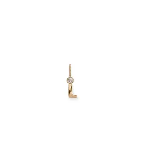 14k Gold Alphabet Soup "L" Charm