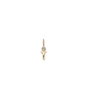 14k Gold Alphabet Soup "T" Charm