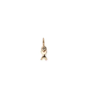 14k Gold Alphabet Soup "X" Charm