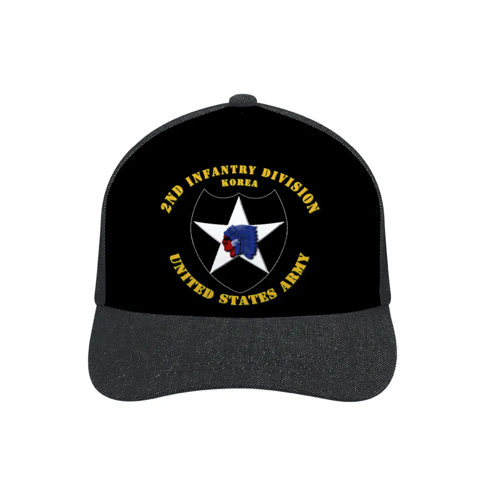 2nd Infantry Division - Second to None. Denim Black Baseball Hat