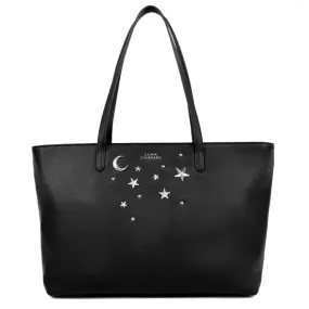 Anya Star Studded Tote Bag - Black & Silver