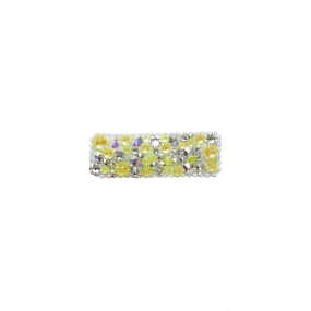 Bari Lynn Crystal Snap Clip - Neon Yellow