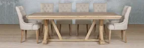 Berkeley Fluted Wood Top & Duchess 10 Seater Dining Set