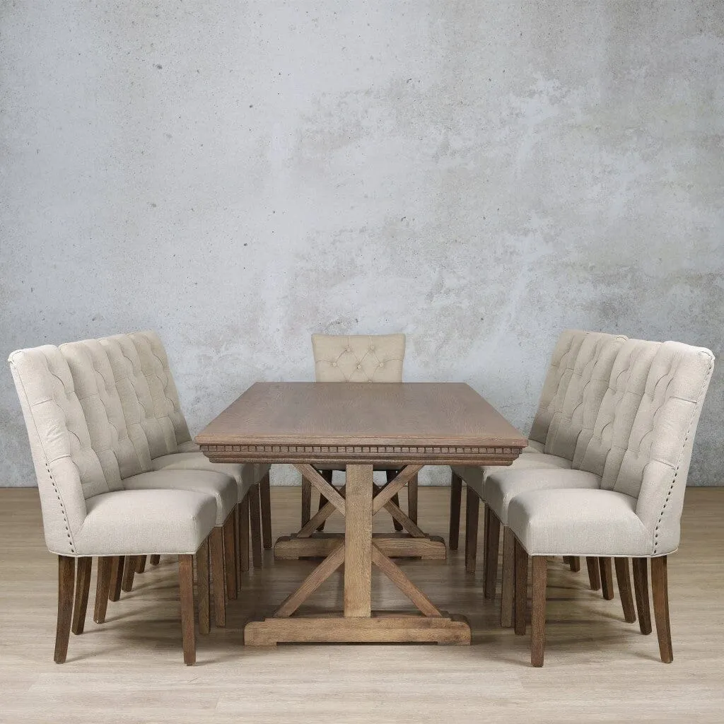 Berkeley Fluted Wood Top & Duchess 10 Seater Dining Set