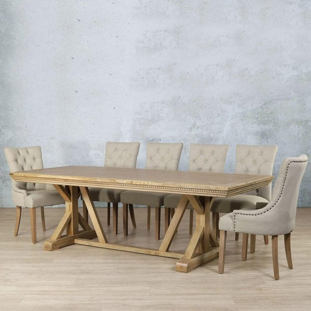 Berkeley Fluted Wood Top & Duchess 10 Seater Dining Set