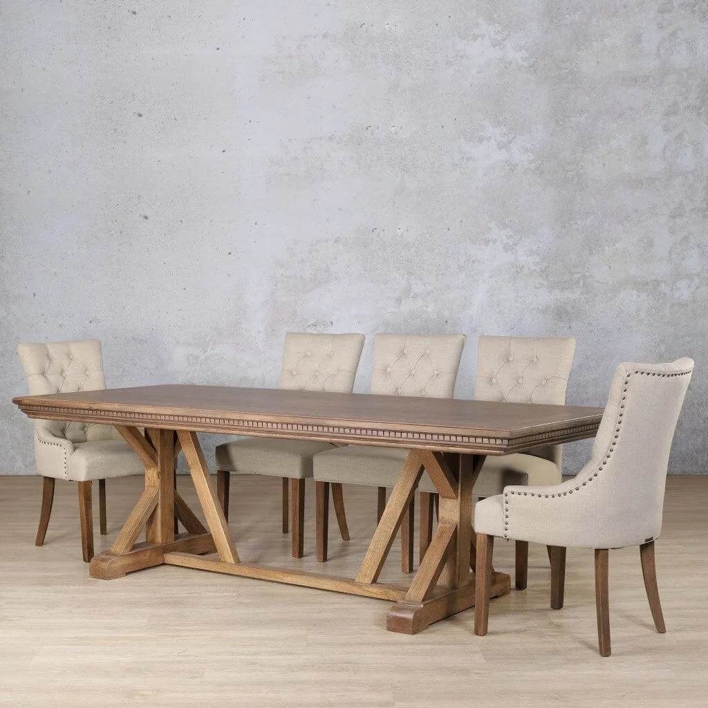 Berkeley Fluted Wood Top & Duchess 8 Seater Dining Set