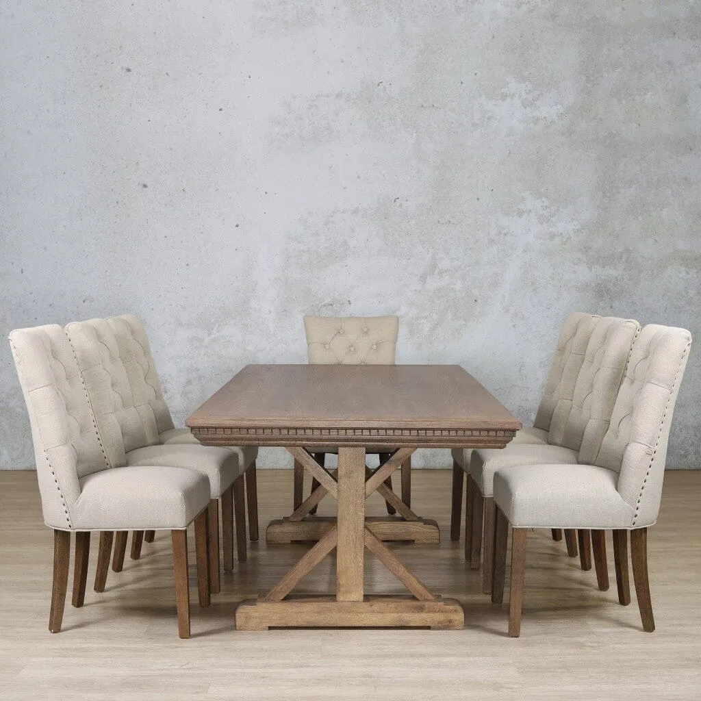 Berkeley Fluted Wood Top & Duchess 8 Seater Dining Set