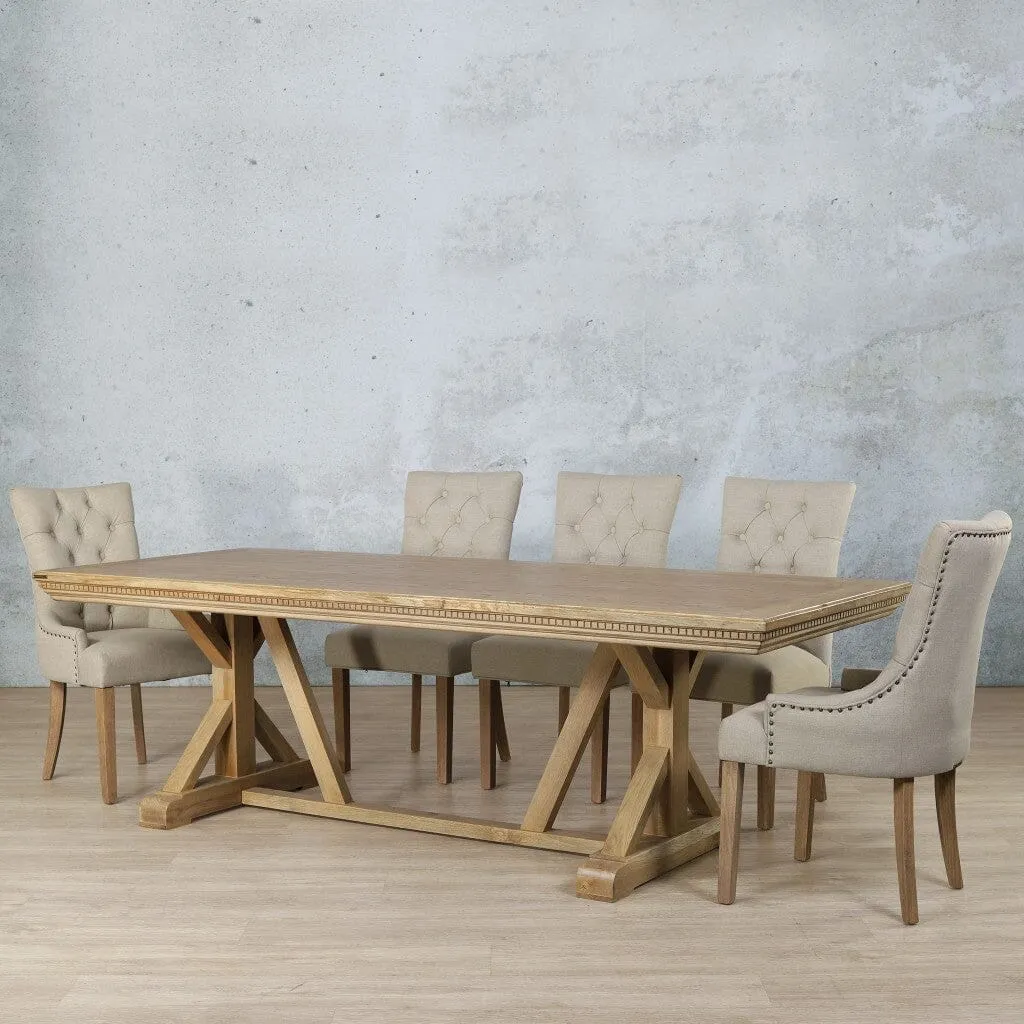 Berkeley Fluted Wood Top & Duchess 8 Seater Dining Set