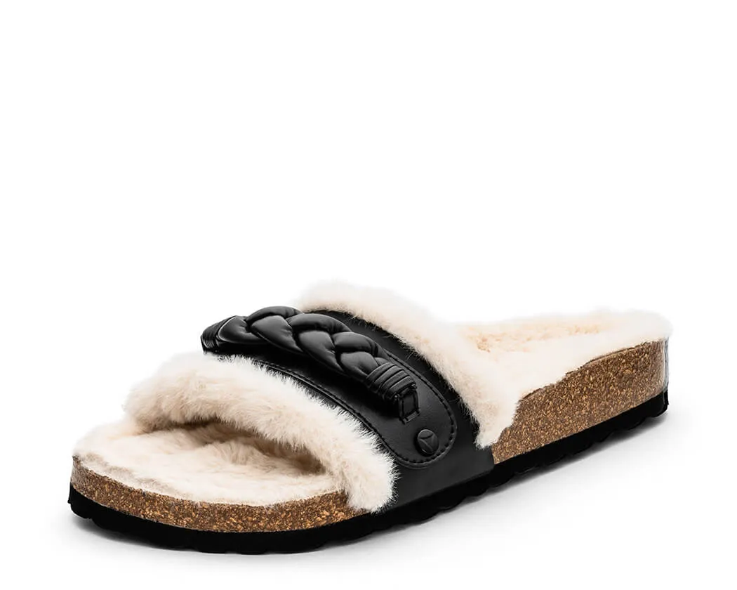 Braided - Casual Cork Fur Black PS1