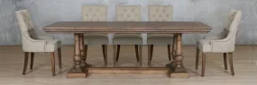 Charlotte Fluted Wood Top & Duchess 8 Seater Dining Set