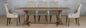 Charlotte Wood Top & Duchess 8 Seater Dining Set