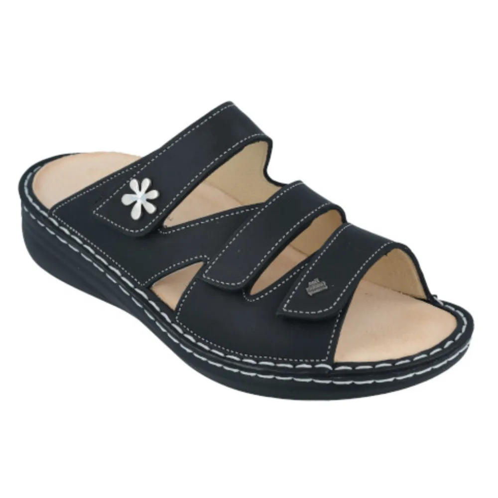 Finn Comfort Grenada Sandal Black Sirio Nubuck (Women's)