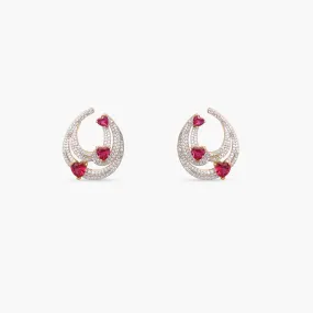 Lyra CZ Silver Hoop Earrings