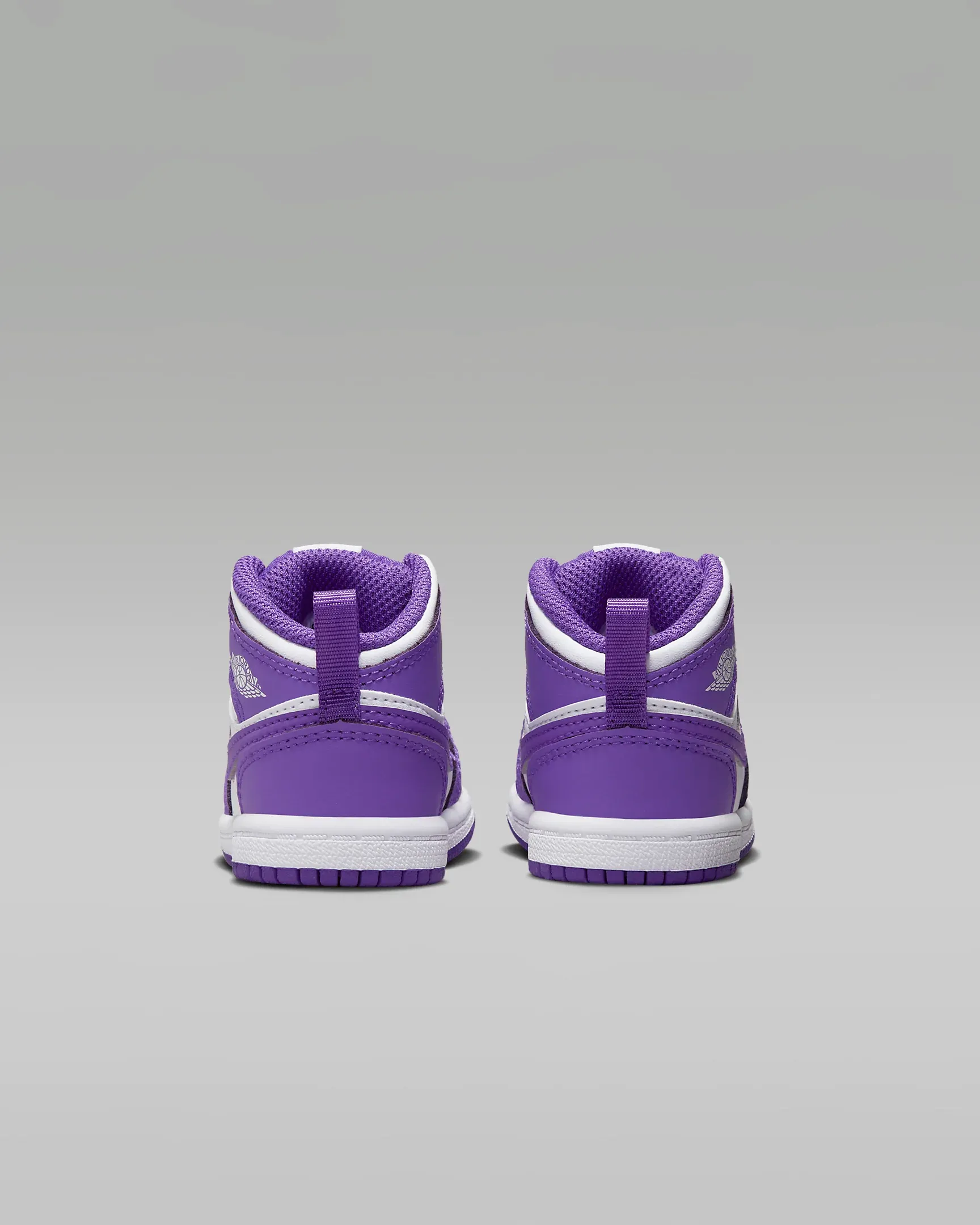 Nike Kid's Jordan 1 Mid TD Shoes - Purple Venom / White