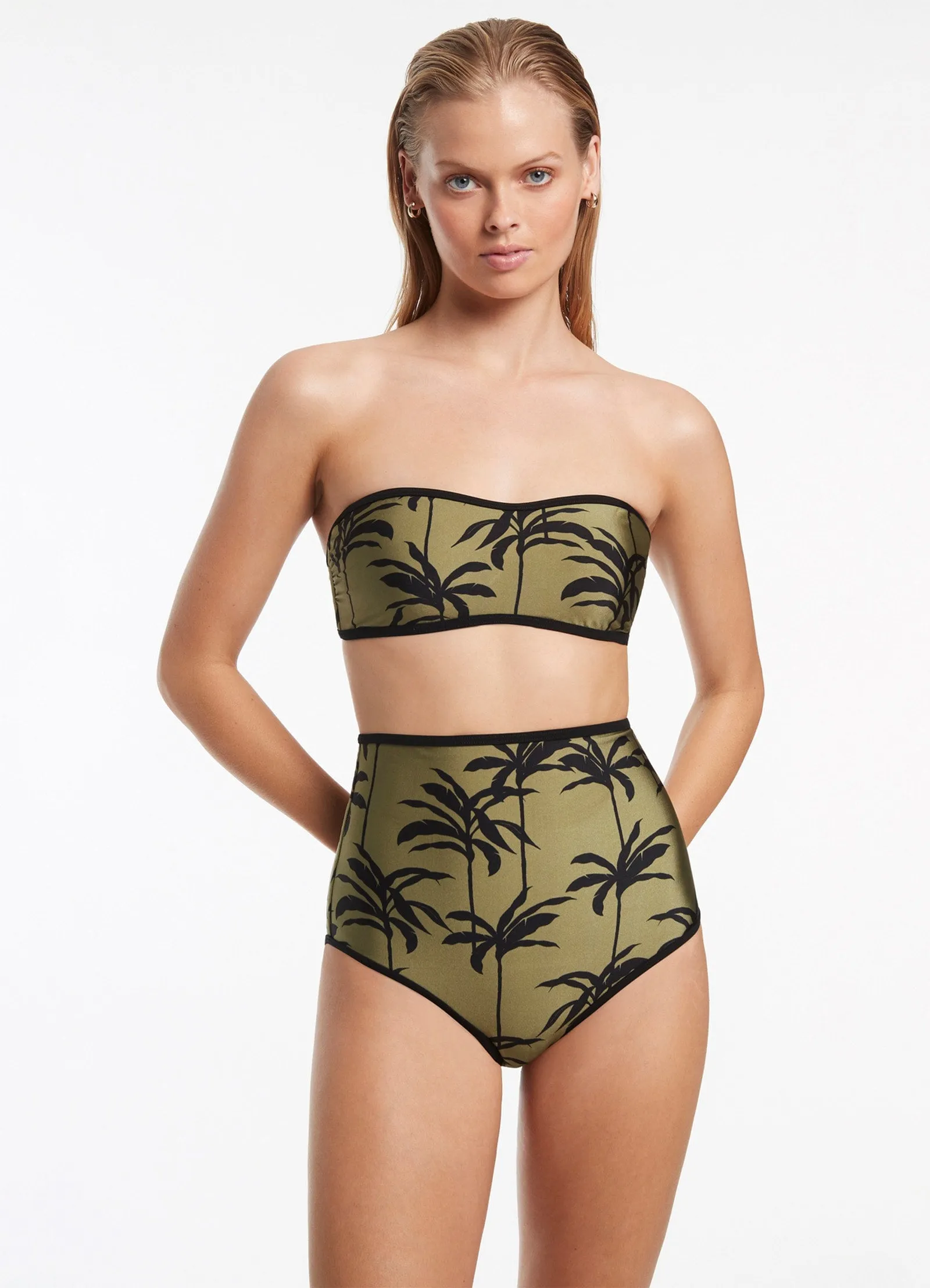 Palme Minimal Bandeau Top - Olive