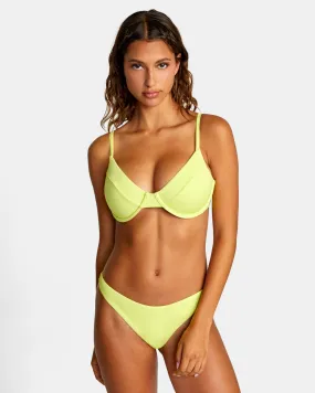 Solid Underwire D-Cup Bikini Top - Limeade