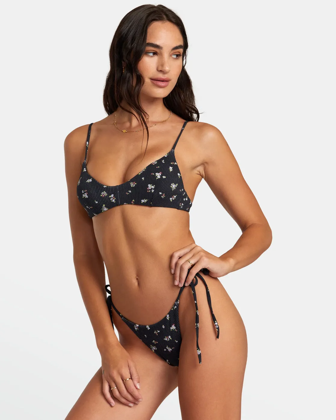 Sprinkle Triangle Bikini Top - RVCA Black