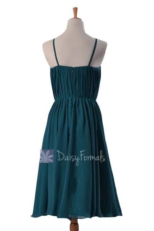 Tiffany's Inspired Bridesmaid Dress Short Beach Wedding Party Dress Knee Length Dress (BM10826S)